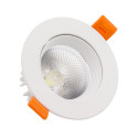 Foco Downlight LED COB Direccionable Circular 7W Blanco