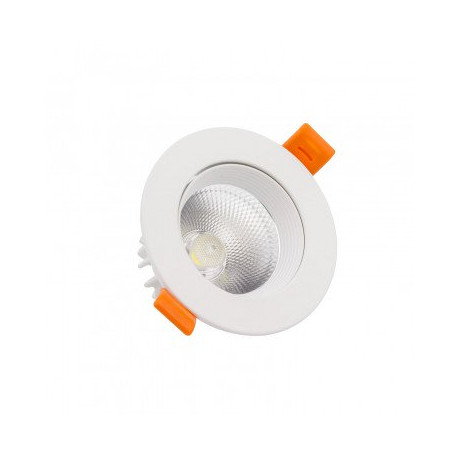 Foco Downlight LED COB Direccionable Circular 12W Blanco